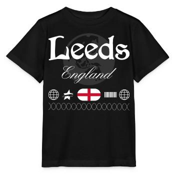 Leeds England Streetwear Reise Souvenir - Stanley/Stella Kinder T-Shirt MINI CREATOR  - Schwarz - Vorne - Mikhail (115cm)