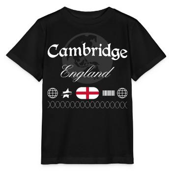 Cambridge England Streetwear Travel Souvenir - Stanley/Stella MINI CREATOR Kids’ T-Shirt - black - Front - Mikhail (115cm)