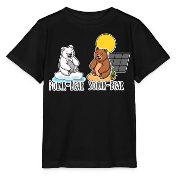 Polar Bär und Solar Bär - Bären Solar PV Anlage - Stanley/Stella Kinder T-Shirt MINI CREATOR  - Schwarz - Vorne - Mikhail (115cm)