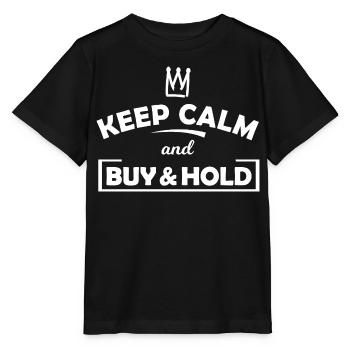 Keep Calm Buy & Hold Chart - Stanley/Stella MINI CREATOR Kids’ T-Shirt - black - Front - Mikhail (115cm)