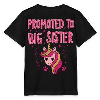 Befördert zur Big Sister Gender Reveal Babyparty - Stanley/Stella Kinder T-Shirt MINI CREATOR  - Schwarz - Vorne - Mikhail (115cm)