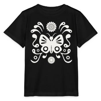 Bohème Papillon L Danseur de Nuages Blancs - T-shirt bio MINI CREATOR Stanley/Stella Enfant - noir - Devant - Mikhail (115cm)