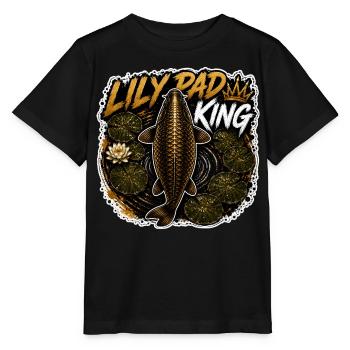 Conception de la pêche à la carpe du roi Nénuphar - T-shirt bio MINI CREATOR Stanley/Stella Enfant - noir - Devant - Mikhail (115cm)