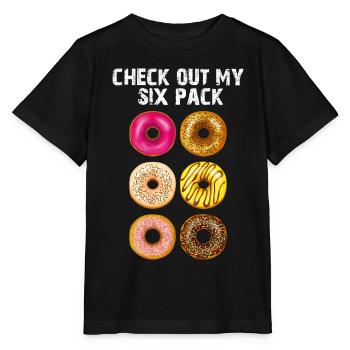 Schau dir My Six Pack Donuts Funny Gym Food Gift an - Stanley/Stella Kinder T-Shirt MINI CREATOR  - Schwarz - Vorne - Mikhail (115cm)