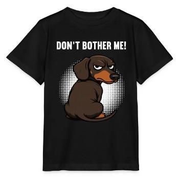 Ne me dérange pas Patron teckel Propriétaire teckel Propriétaire teckel - T-shirt bio MINI CREATOR Stanley/Stella Enfant - noir - Devant - Mikhail (115cm)