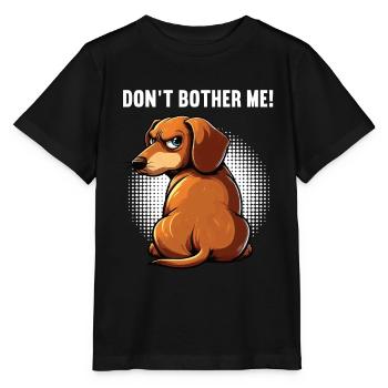 Ne me dérange pas Patron teckel Propriétaire teckel Propriétaire teckel - T-shirt bio MINI CREATOR Stanley/Stella Enfant - noir - Devant - Mikhail (115cm)