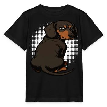 Propriétaire teckel Teckel Propriétaire teckel Propriétaire teckel Amant teckel - T-shirt bio MINI CREATOR Stanley/Stella Enfant - noir - Devant - Mikhail (115cm)