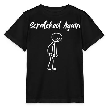Scratched Again Humour Drôle | Design Minimaliste - T-shirt bio MINI CREATOR Stanley/Stella Enfant - noir - Devant - Mikhail (115cm)