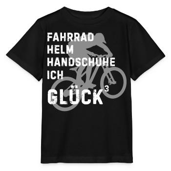 Fahrradhelden Silhouette mit Text - Stanley/Stella Kinder T-Shirt MINI CREATOR  - Schwarz - Vorne - Mikhail (115cm)