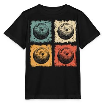 Quilling Skittles Graphique rétro pour le club Skittles - T-shirt bio MINI CREATOR Stanley/Stella Enfant - noir - Devant - Mikhail (115cm)