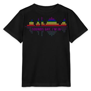 Lustiges Klingt Schwul Bin Dabei LGBT Pride Monat - Stanley/Stella Kinder T-Shirt MINI CREATOR  - Schwarz - Vorne - Mikhail (115cm)