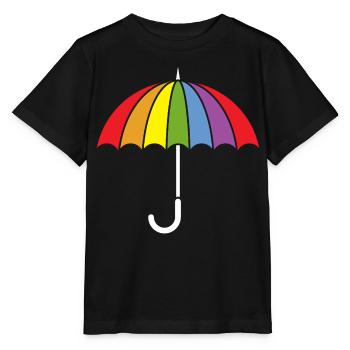 Parapluie rétro LGBTQ pour la fierté gay - T-shirt bio MINI CREATOR Stanley/Stella Enfant - noir - Devant - Mikhail (115cm)