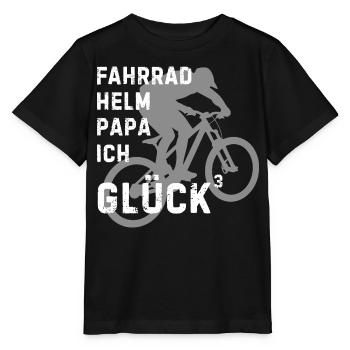 Radfahrer Silhouette Spruch - Stanley/Stella Kinder T-Shirt MINI CREATOR  - Schwarz - Vorne - Mikhail (115cm)