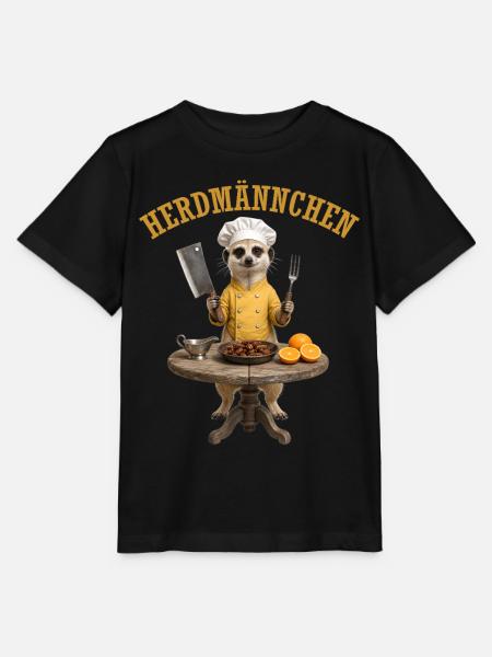 Ein lustiges Herdmännchen Koch Erdmännchen - Stanley/Stella Kinder T-Shirt MINI CREATOR - Schwarz