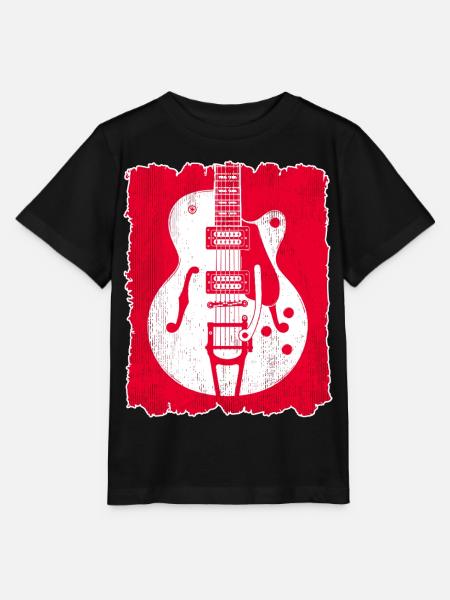 Graffiti-Gitarren-Silhouette - Stanley/Stella Kinder T-Shirt MINI CREATOR  - Schwarz