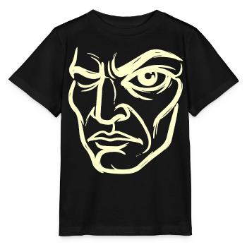 Abstract portrait "The Observer" - Stanley/Stella MINI CREATOR Kids’ T-Shirt - black - Front - Mikhail (115cm)