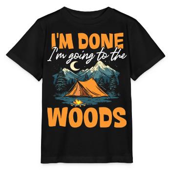 Abenteuer Outdoor Camping Wald Camper Survivalist - Stanley/Stella Kinder T-Shirt MINI CREATOR  - Schwarz - Vorne - Mikhail (115cm)