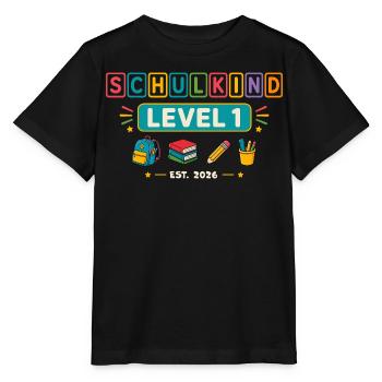 Inscription scolaire de niveau 1 pour enfants scolaires 2026 - T-shirt bio MINI CREATOR Stanley/Stella Enfant - noir - Devant - Mikhail (115cm)