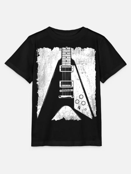 Graffiti-Gitarren-Silhouette - Stanley/Stella Kinder T-Shirt MINI CREATOR - Schwarz
