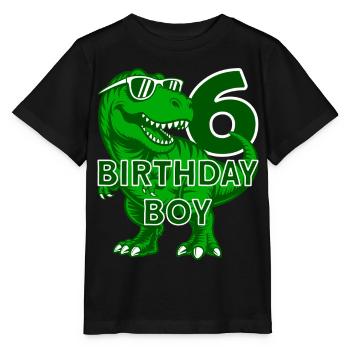 DINO 6 ANS DINOSAURE 6E ANNIVERSAIRE - T-shirt bio MINI CREATOR Stanley/Stella Enfant - noir - Devant - Mikhail (115cm)