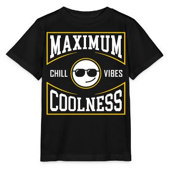 Maximum Coolness Happy Face - Stanley/Stella Kinder T-Shirt MINI CREATOR  - Schwarz - Vorne - Mikhail (115cm)