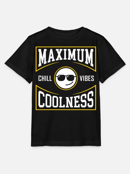 Maximum Coolness Happy Face - Stanley/Stella Kinder T-Shirt MINI CREATOR  - Schwarz