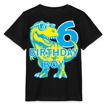 DINO 6 ANS DINOSAURE 6E ANNIVERSAIRE - T-shirt bio MINI CREATOR Stanley/Stella Enfant - noir - Devant - Mikhail (115cm)