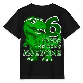DINO 6 ANS DINOSAURE 6E ANNIVERSAIRE - T-shirt bio MINI CREATOR Stanley/Stella Enfant - noir - Devant - Mikhail (115cm)
