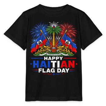 Festliches haitianisches Flaggenfest - Stanley/Stella Kinder T-Shirt MINI CREATOR  - Schwarz - Vorne - Mikhail (115cm)