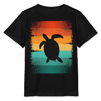 Tortue - T-shirt bio MINI CREATOR Stanley/Stella Enfant - noir - Devant - Mikhail (115cm)