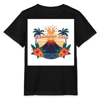 Étoile hawaïenne - T-shirt bio MINI CREATOR Stanley/Stella Enfant - noir - Devant - Mikhail (115cm)