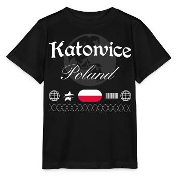 Souvenir de voyage streetwear de Katowice en Pologne - T-shirt bio MINI CREATOR Stanley/Stella Enfant - noir - Devant - Mikhail (115cm)
