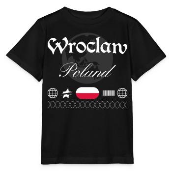 Souvenir de voyage pour la tenue urbaine de Varsovie, Pologne - T-shirt bio MINI CREATOR Stanley/Stella Enfant - noir - Devant - Mikhail (115cm)