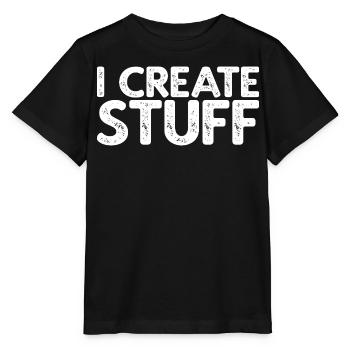 I Create Stuff - Stanley/Stella Kinder T-Shirt MINI CREATOR  - Schwarz - Vorne - Mikhail (115cm)