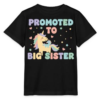 Révélation du sexe Baby Shower Grande Sœur Maman Papa - T-shirt bio MINI CREATOR Stanley/Stella Enfant - noir - Devant - Mikhail (115cm)