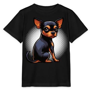 Pinscher miniature Pinscher Pinscher Pinscher Propriétaire Minpin - T-shirt bio MINI CREATOR Stanley/Stella Enfant - noir - Devant - Mikhail (115cm)