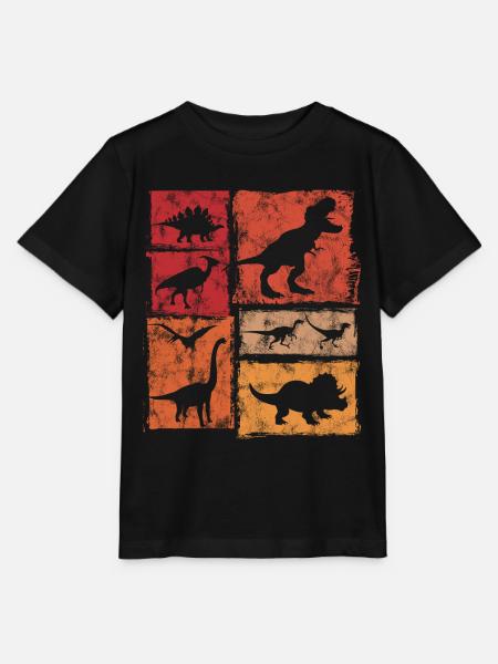 Retro Dinosaurier Grafik - Stanley/Stella Kinder T-Shirt MINI CREATOR - Schwarz