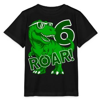 DINO 6 ANS DINOSAURE 6E ANNIVERSAIRE - T-shirt bio MINI CREATOR Stanley/Stella Enfant - noir - Devant - Mikhail (115cm)