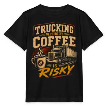 Trucks Drivers Transport Logistics - Stanley/Stella MINI CREATOR Kids’ T-Shirt - black - Front - Mikhail (115cm)