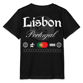 Souvenir de voyage pour le streetwear Lisbonne Portugal - T-shirt bio MINI CREATOR Stanley/Stella Enfant - noir - Devant - Mikhail (115cm)
