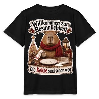 Willkommen zur Besinnlichkeit, Die Kekse sind weg - Stanley/Stella Kinder T-Shirt MINI CREATOR  - Schwarz - Vorne - Mikhail (115cm)