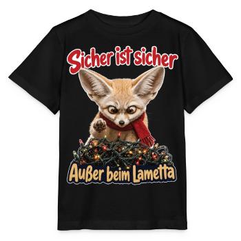 Sicher ist sicher, Außer beim Lametta - Stanley/Stella Kinder T-Shirt MINI CREATOR  - Schwarz - Vorne - Mikhail (115cm)