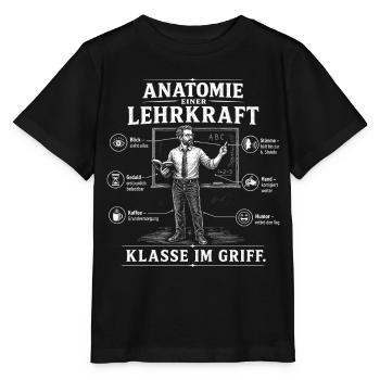 Lehrer Anatomie Klasse im Griff Shirt - Stanley/Stella Kinder T-Shirt MINI CREATOR  - Schwarz - Vorne - Mikhail (115cm)