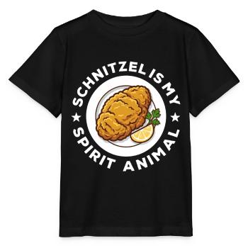 Le schnitzel est mon Animal Esprit - T-shirt bio MINI CREATOR Stanley/Stella Enfant - noir - Devant - Mikhail (115cm)