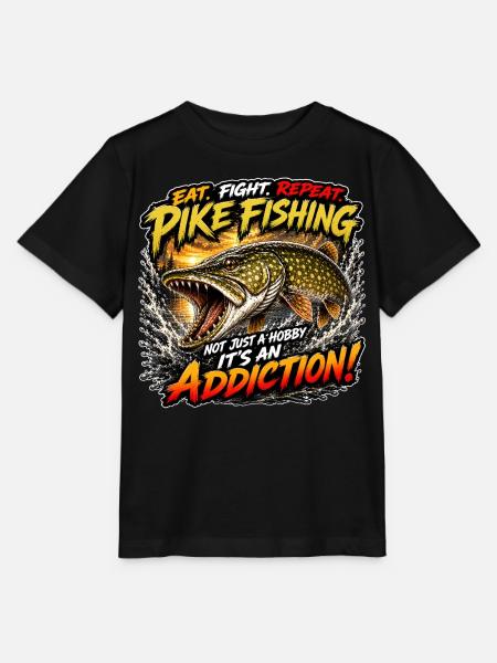 Pike Fishing Addict T-Shirt - Stanley/Stella Kinder T-Shirt MINI CREATOR - Schwarz