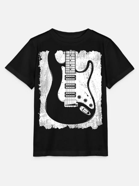 Graffiti-Gitarren-Silhouette - Stanley/Stella Kinder T-Shirt MINI CREATOR - Schwarz