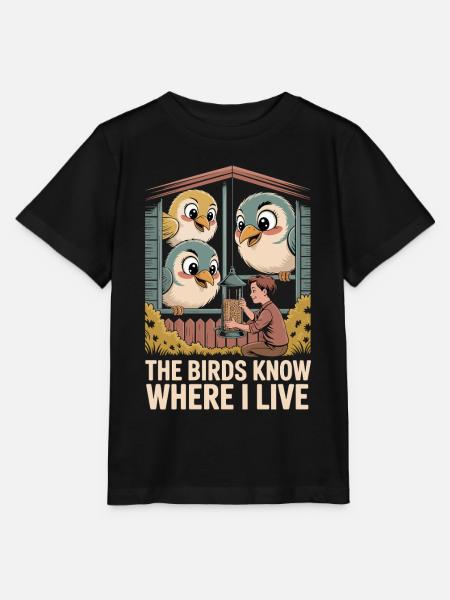 Die Vögel kennen mein Zuhause - Stanley/Stella Kinder T-Shirt MINI CREATOR  - Schwarz