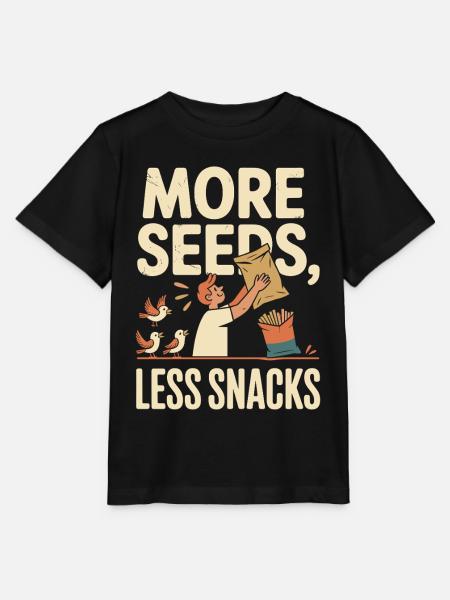 Mehr Samen, Weniger Snacks - Stanley/Stella Kinder T-Shirt MINI CREATOR - Schwarz