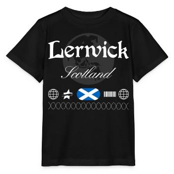 Souvenir de voyage streetwear de Lerwick Scotland - T-shirt bio MINI CREATOR Stanley/Stella Enfant - noir - Devant - Mikhail (115cm)