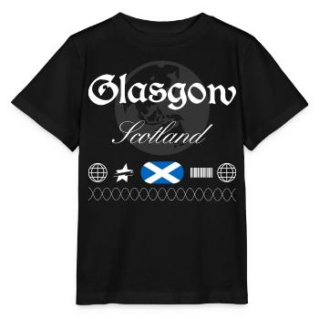 Souvenir de voyage streetwear de Glasgow, Écosse - T-shirt bio MINI CREATOR Stanley/Stella Enfant - noir - Devant - Mikhail (115cm)